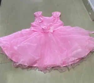 1st Birthday Beautiful and Stylish Pink Frock for Baby Girl