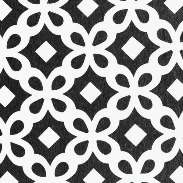 Artsy Mats Black Pattern White Stone Non Slip Bath Mat - Touch Dry