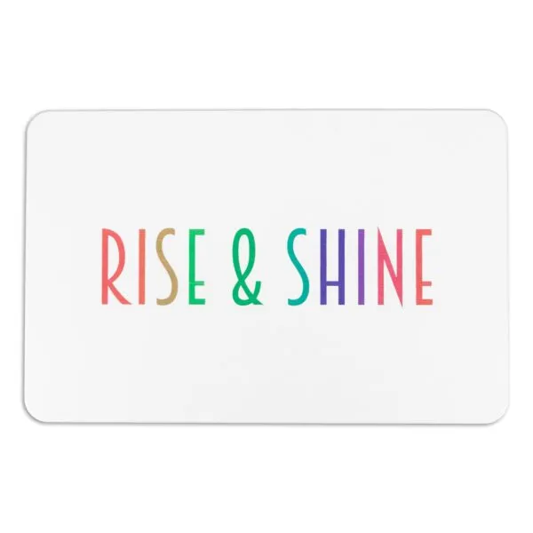 Artsy Mats Rise & Shine White Stone Non Slip Bath Mat - Touch Dry