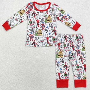 Baby Boys Clothes Christmas Long Sleeve Bamboo Pajamas Sets BLP0722