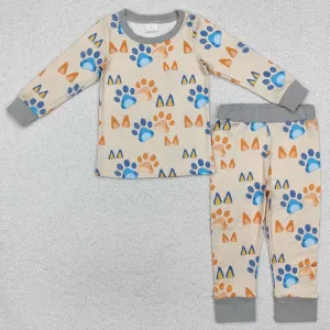 Baby Boys Pajamas Dog Paw Top Pants Pajamas Sets BLP0976