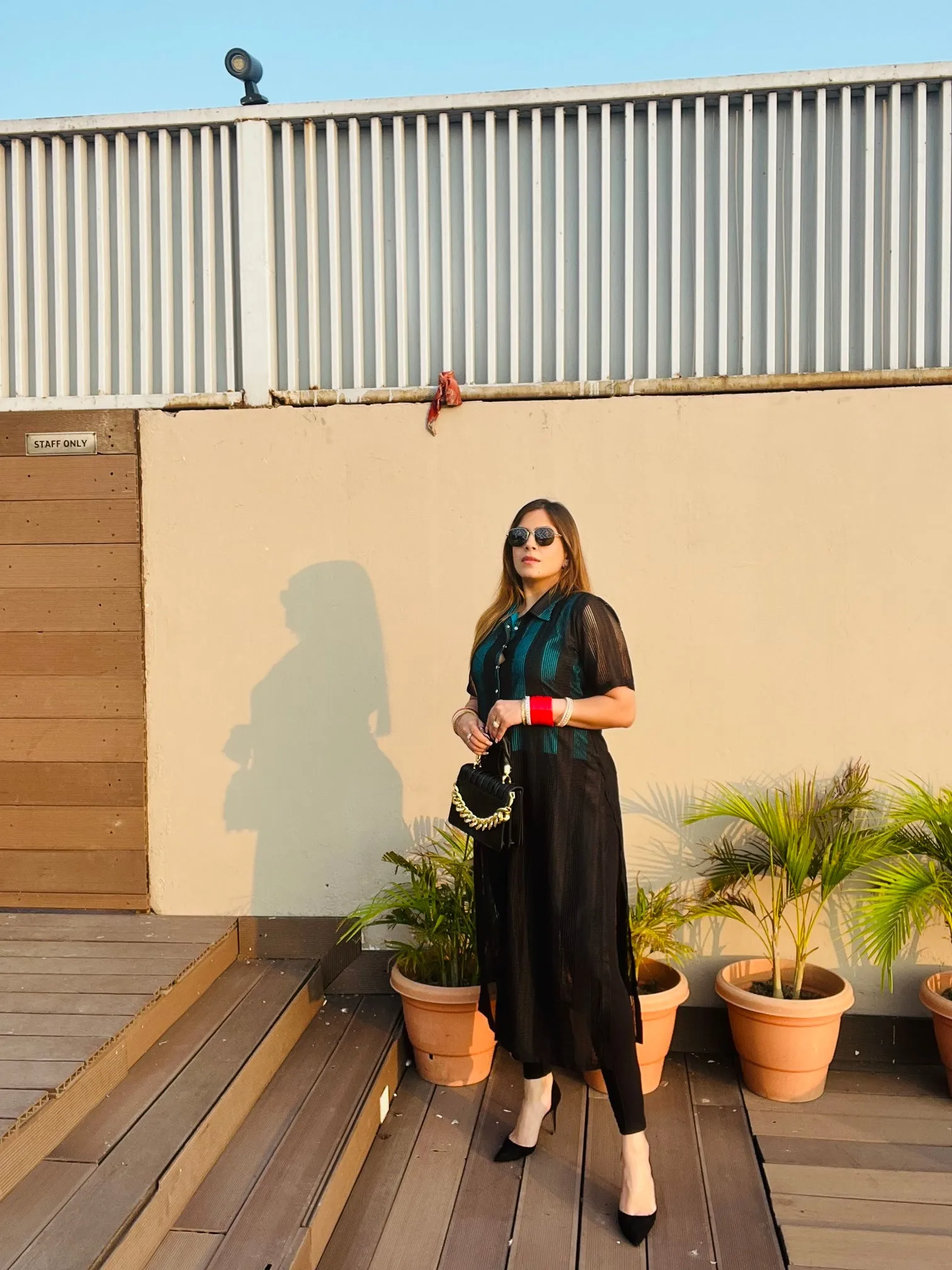 Black-Turquoise Kurti