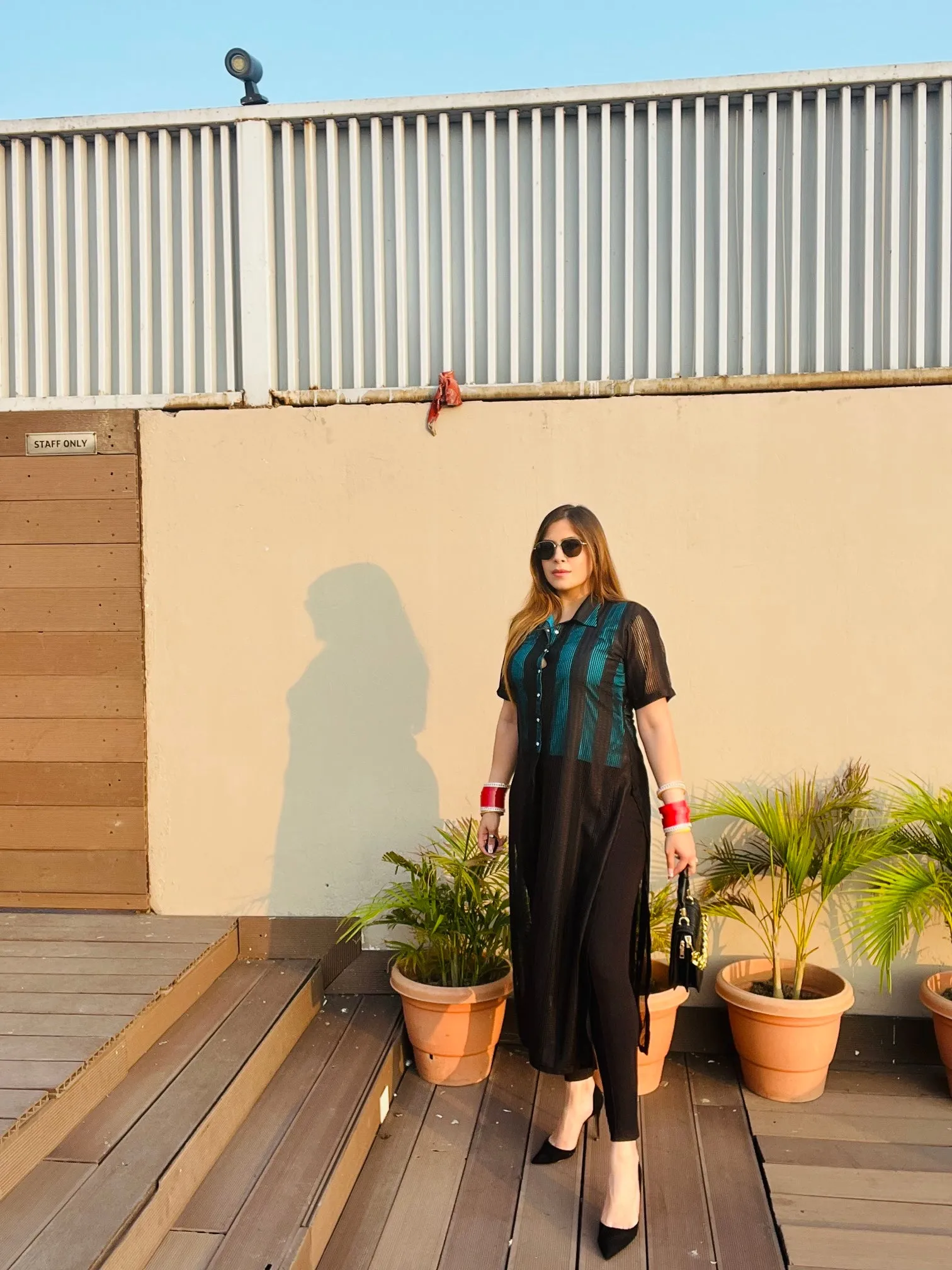 Black-Turquoise Kurti