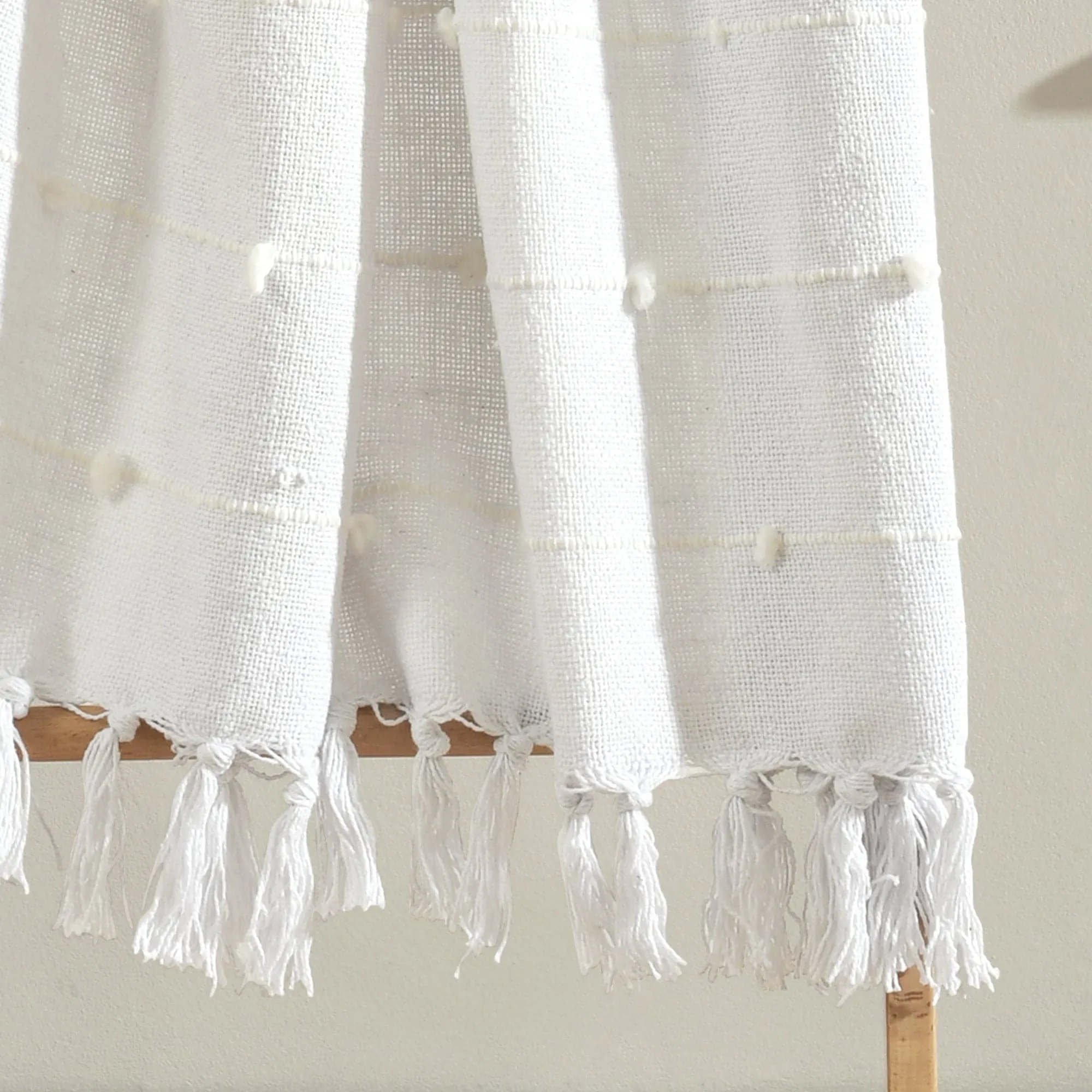 Boho Tufted Cotton Woven Tassel Fringe Throw Blanket