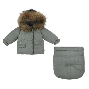 Bondoux Loop Button Snowsuit Bunting Boys