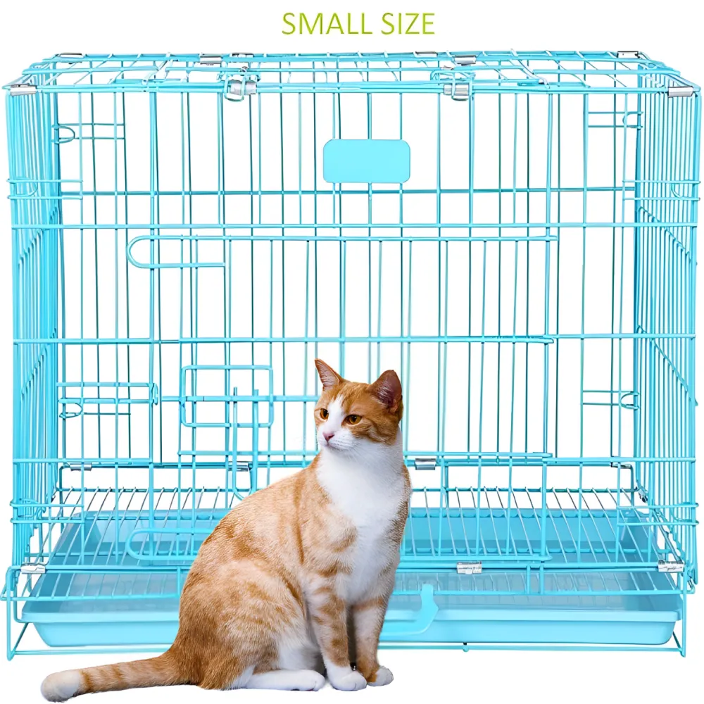 Chullbull Single Door Iron Powder Coated with Removable Tray Carrier for Dogs and Cats