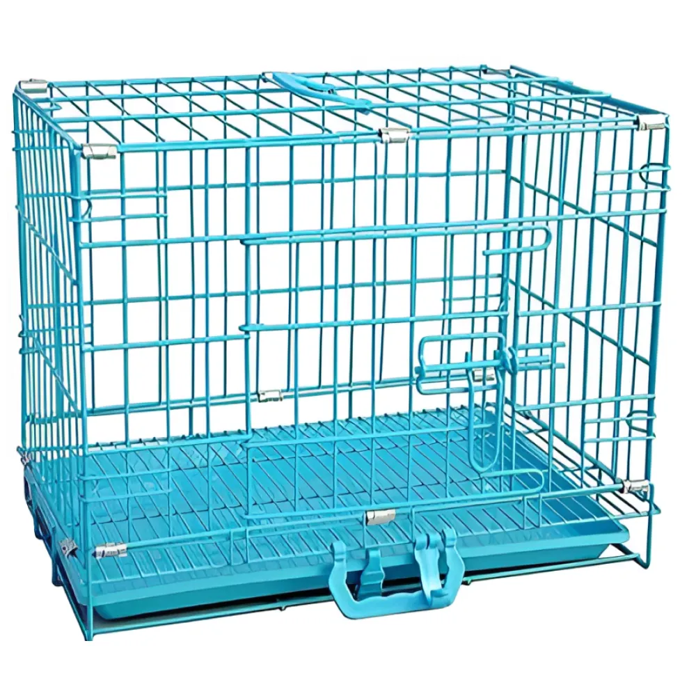 Chullbull Single Door Iron Powder Coated with Removable Tray Carrier for Dogs and Cats