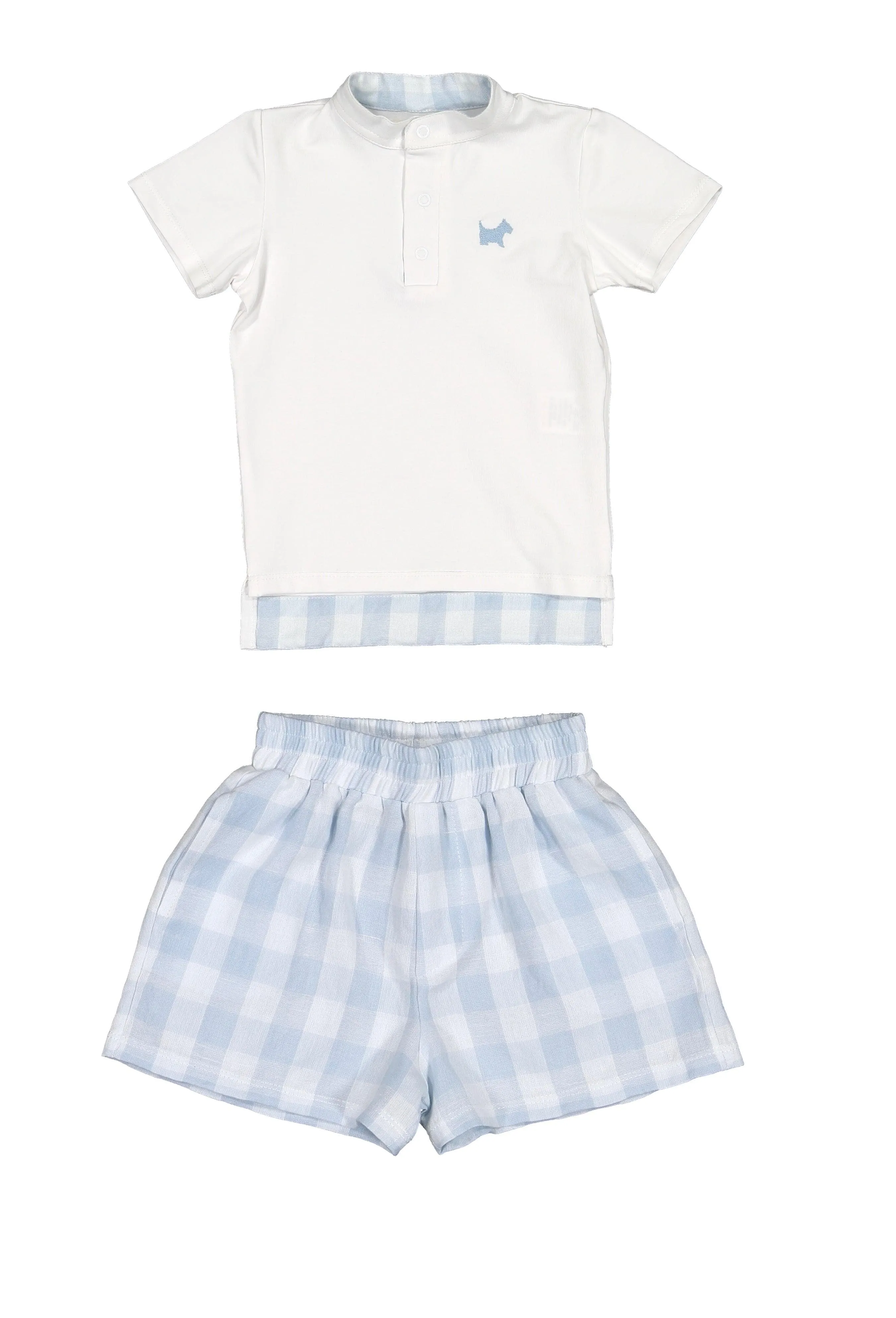 CLEARANCE DEAL - Sal & Pimenta - Boys Blue Buffalo Shorts & T-Shirt Set