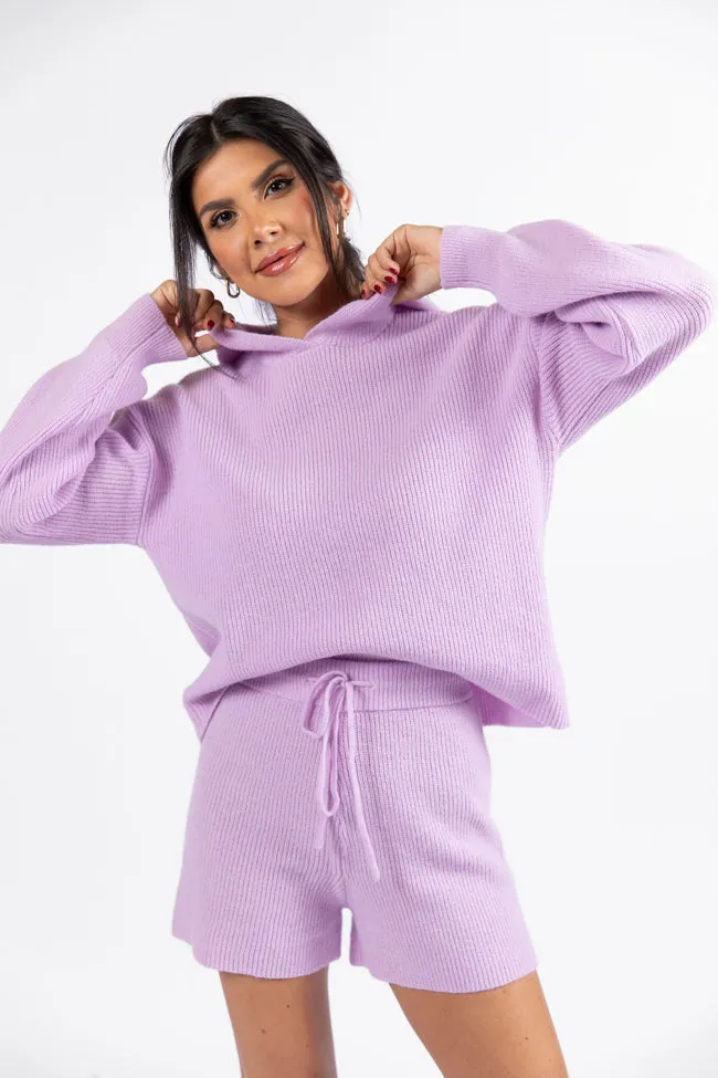 Cloud Chaser Lilac Sweater Knit Hoodie SALE