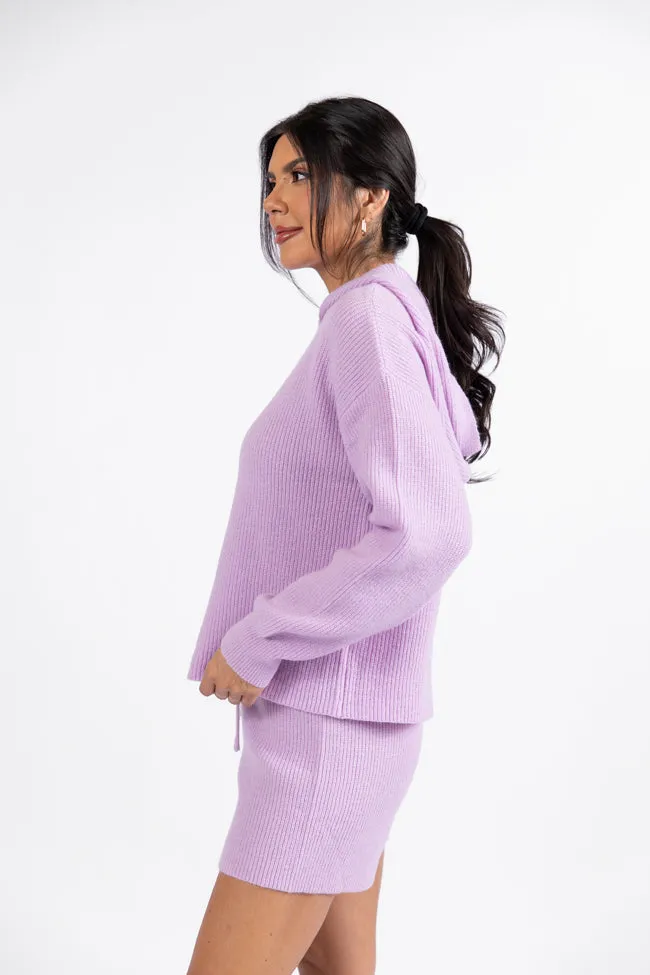 Cloud Chaser Lilac Sweater Knit Hoodie SALE