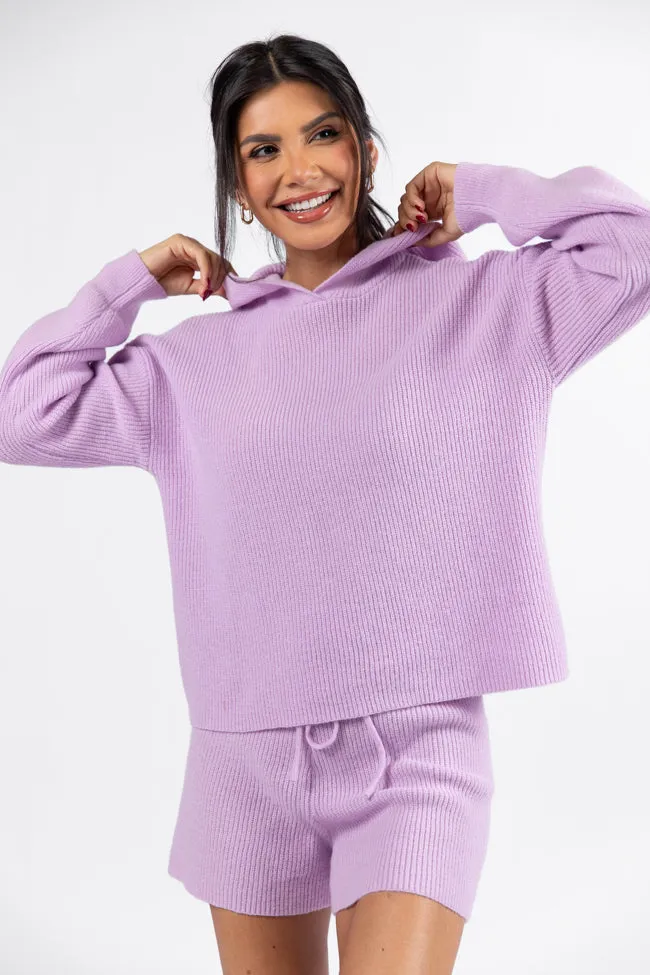 Cloud Chaser Lilac Sweater Knit Hoodie SALE