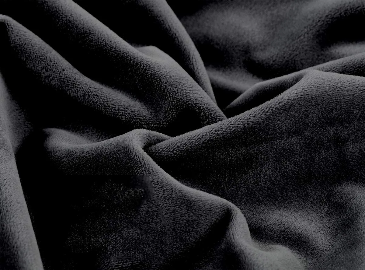 Cottington Lane Weighted Blanket for a Adult - 48" x 75"(15 Lbs Or 6.8 Kg) - Calm, Sleep Better and Relax Naturally. Twin Size_Grey Blanket   Black Cover