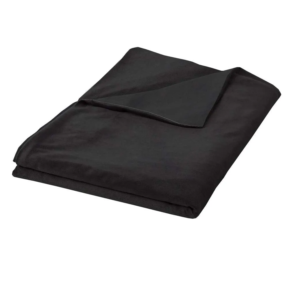 Cottington Lane Weighted Blanket for a Adult - 48" x 75"(15 Lbs Or 6.8 Kg) - Calm, Sleep Better and Relax Naturally. Twin Size_Grey Blanket   Black Cover