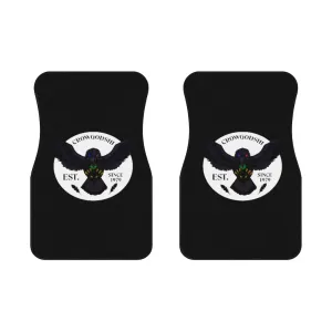 Crowgodshi Car Mats (2x Front), WHITE