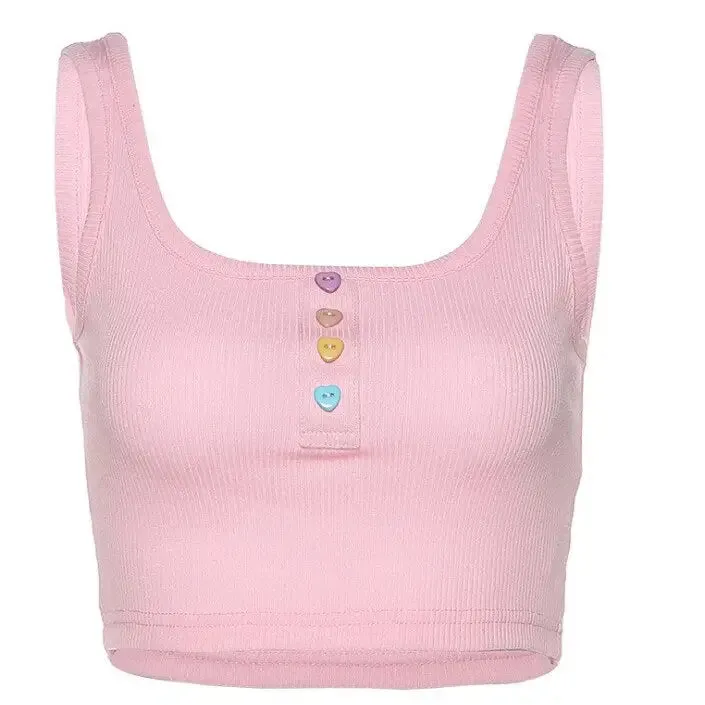 Cute Aesthetic Pastel Color Sexy Tank Tops