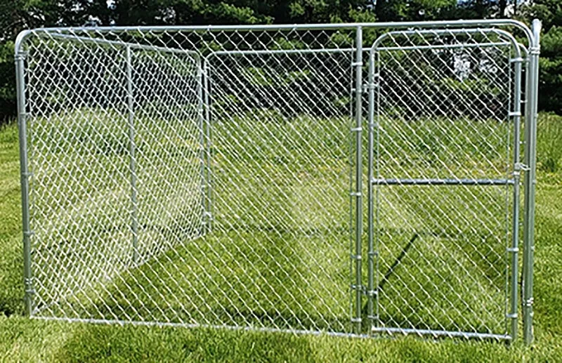 Davis Gate & Wire C-10WKRC Chain Link Dog Kennel, 10 ft OAL, 10 ft OAW, 6 ft OAH, Galvanized, 4/PK :BDL4: QUANTITY: 1