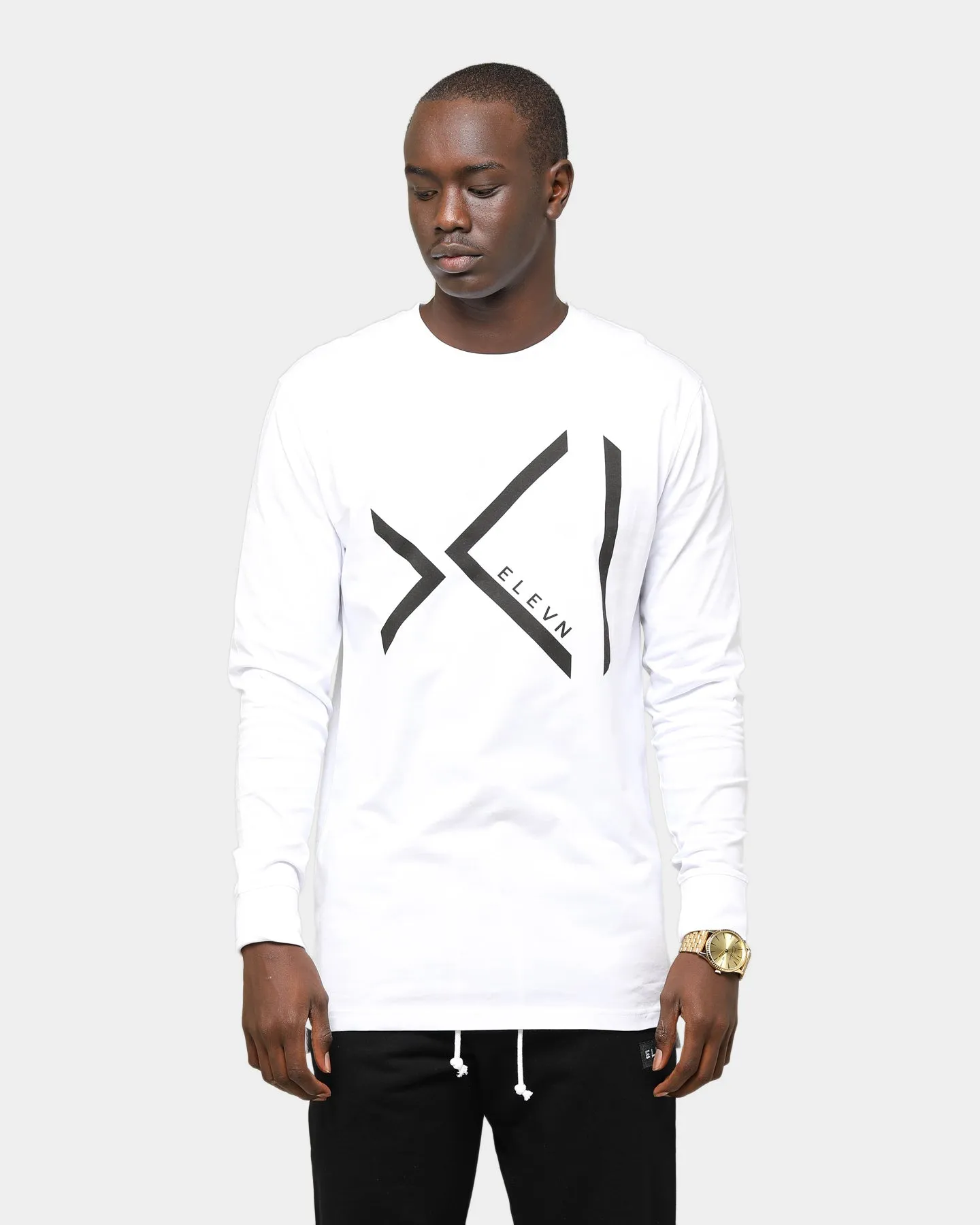 Elevn Clothing Co. XI Long Sleeve T-Shirt White