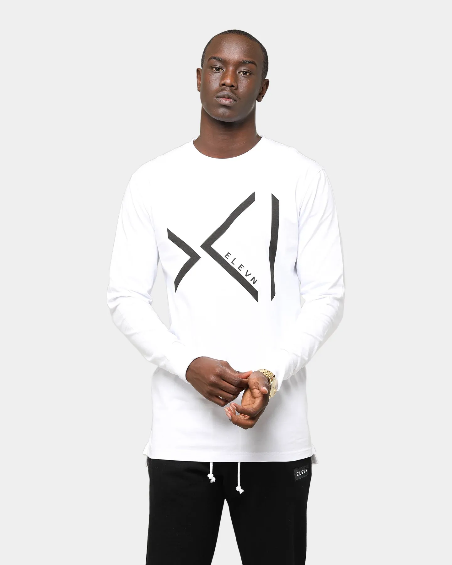 Elevn Clothing Co. XI Long Sleeve T-Shirt White