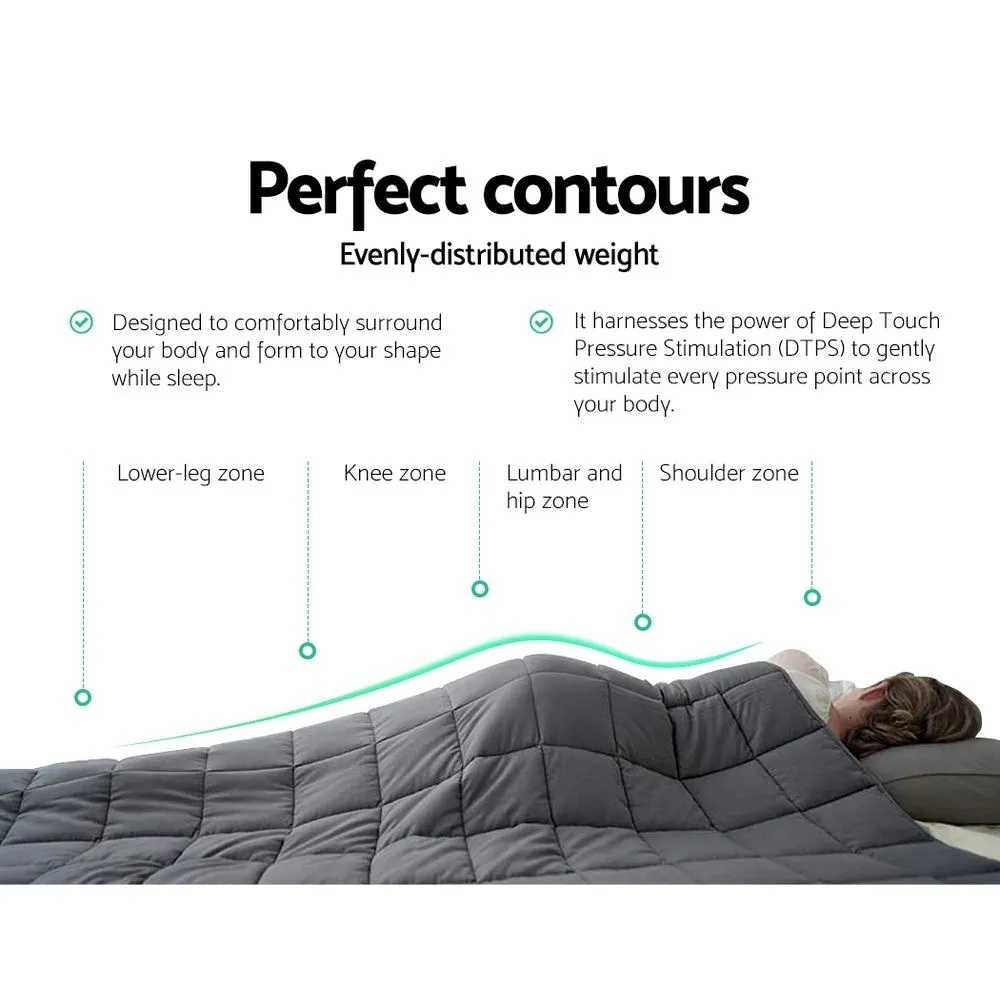 Extra Small Kids Weighted Calming Blanket 2.3KG Dark Grey