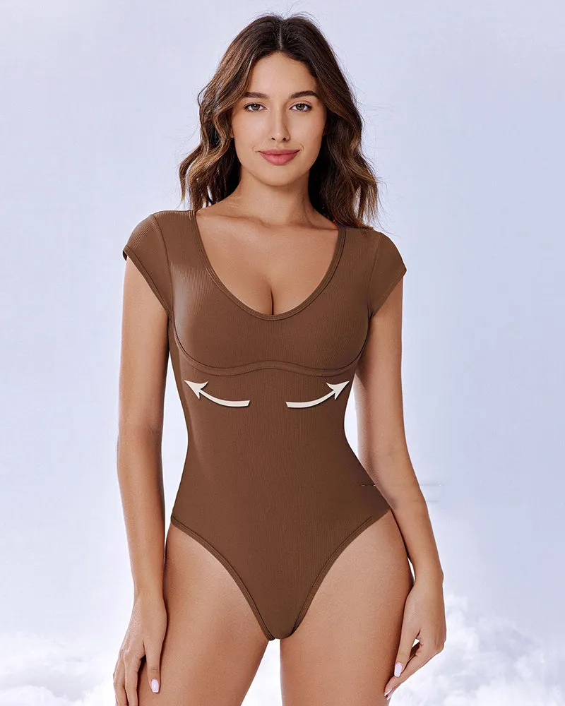 Going Out Bodysuits Shapewear Cap Tops