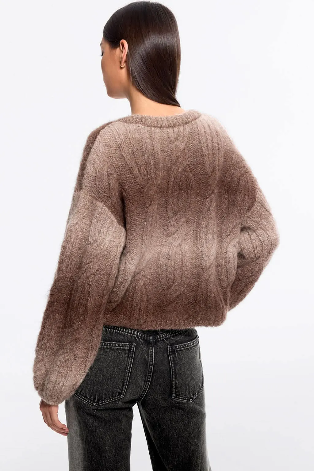 Gradient Cropped Sweater