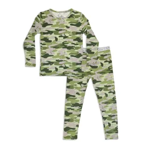 Green Camo Bamboo Kids Pajamas