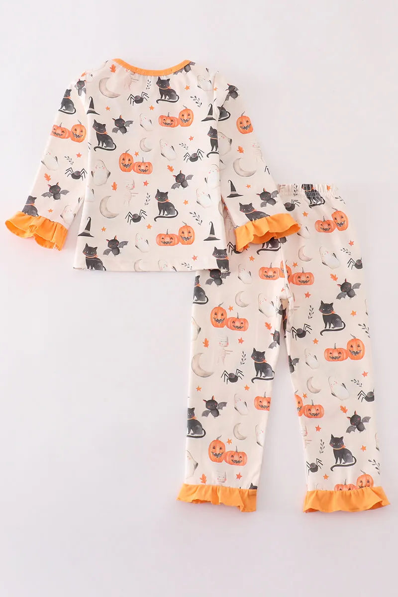 Halloween girl pajamas set