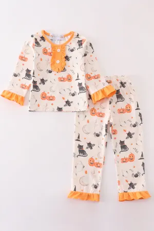 Halloween girl pajamas set