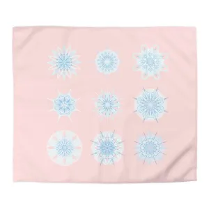 Handmade Mandala Art Duvet Cover - Snowflakes Design