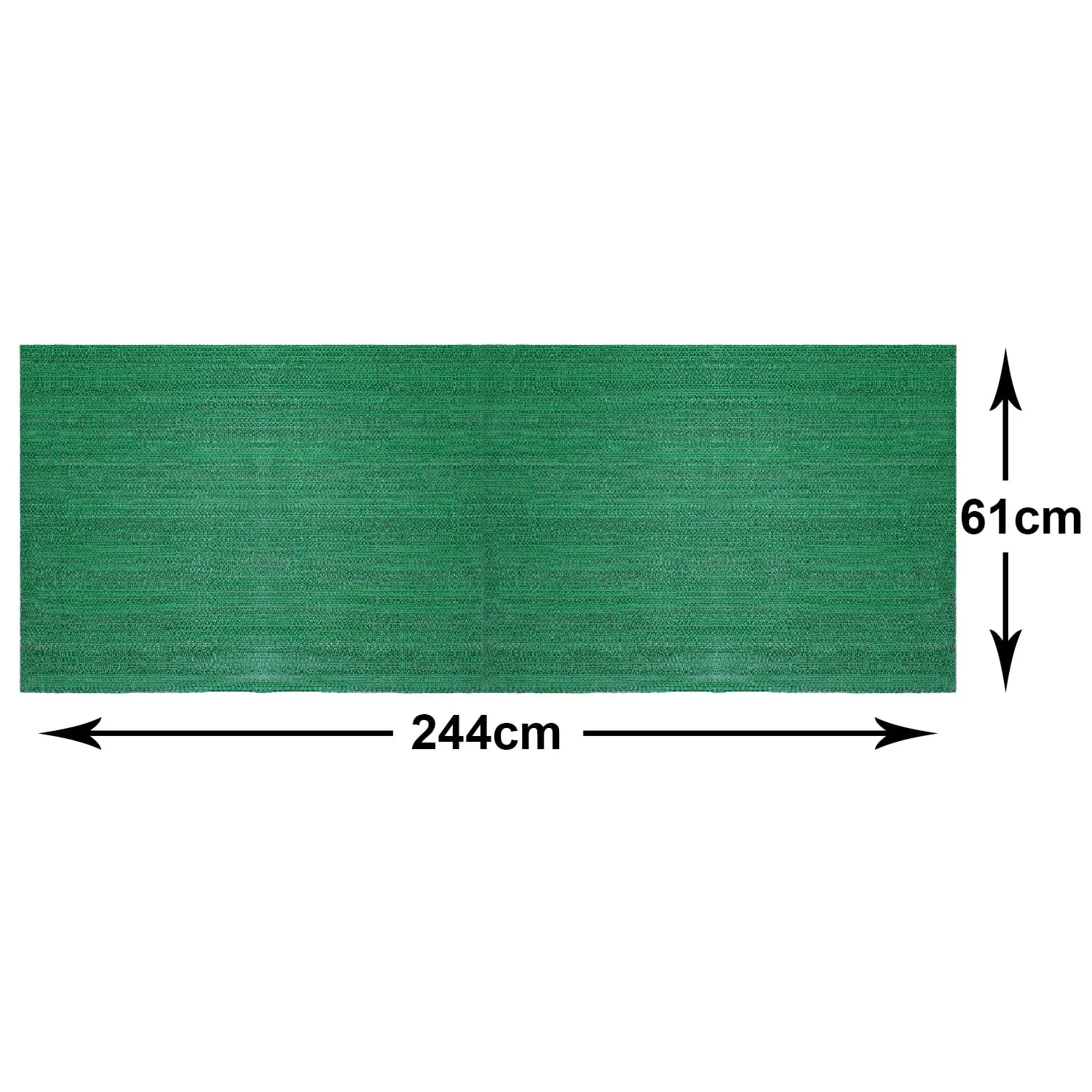 Heart Home Rubber Waterproof Anti-Skid Swimming Pool Mat|Shower Mat|Rainmat for Entrance Area,Bathroom,2 x 8 Feet (Green)