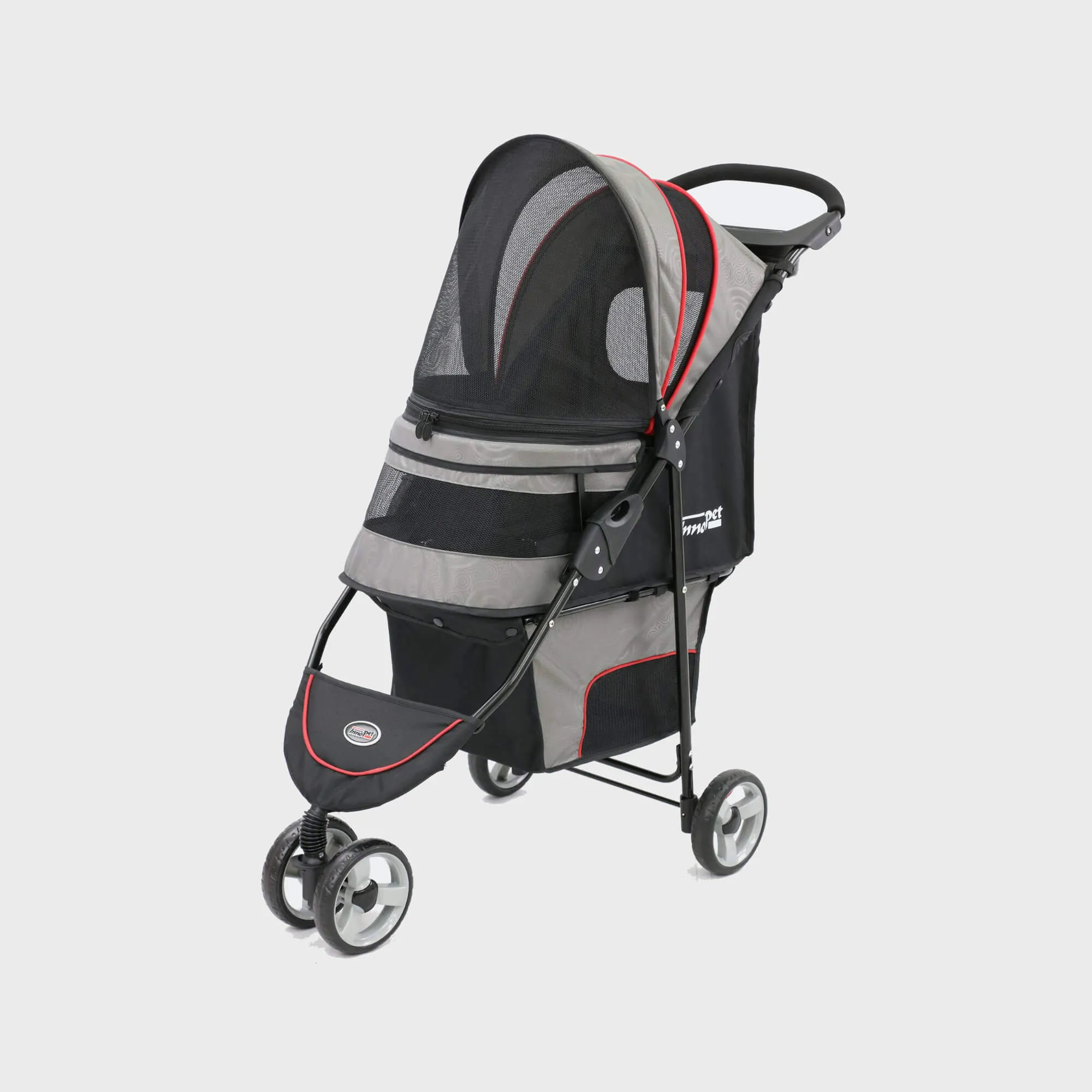 InnoPet® Buggy Avenue (Raincover included) - Grey/Red