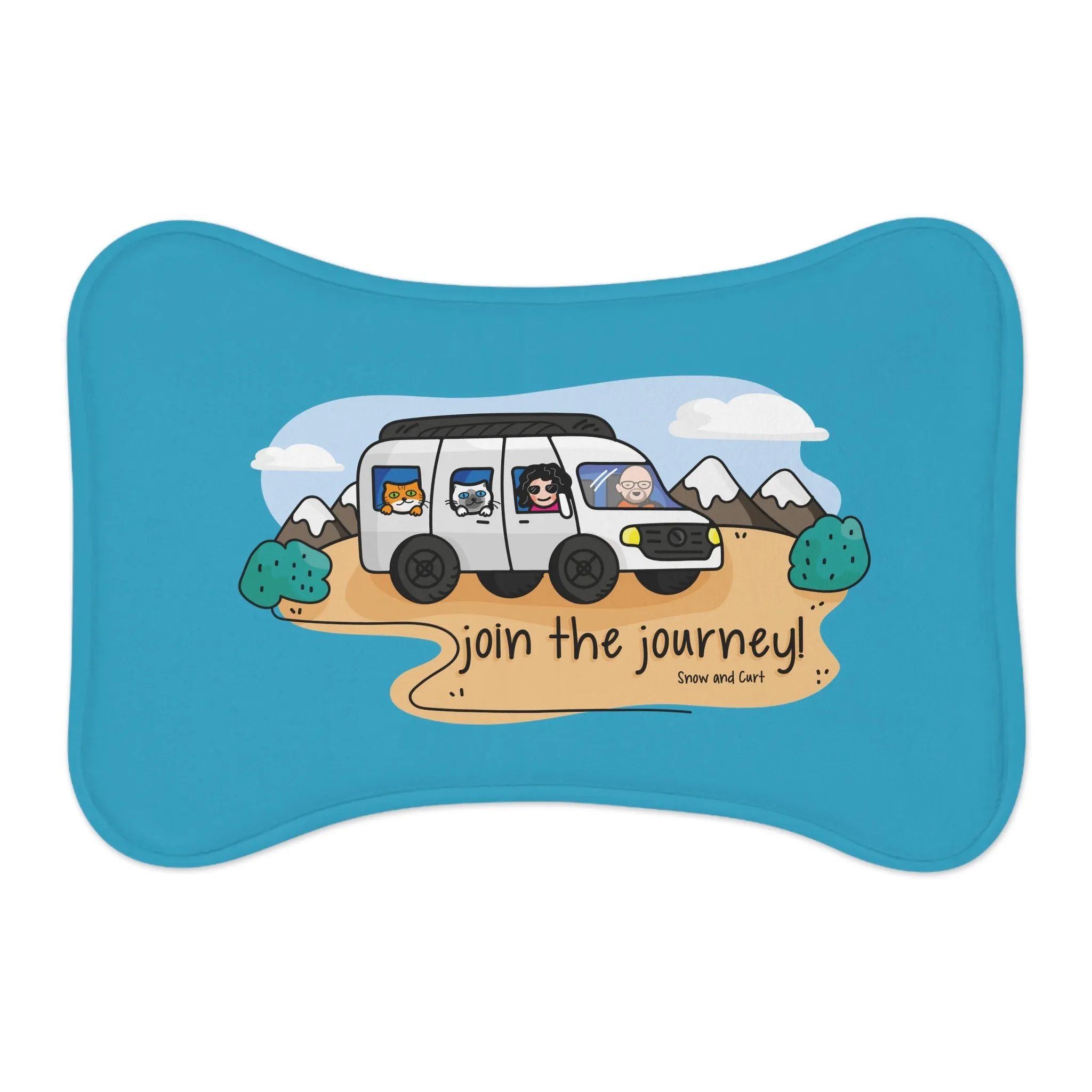 Join The Journey Pet Feeding Mats