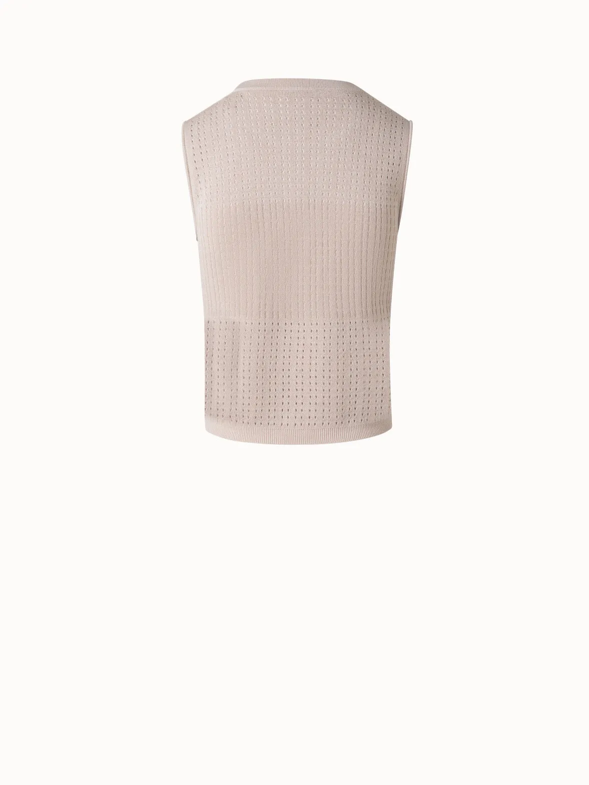 Knit Top in Silk Cotton Ajouré