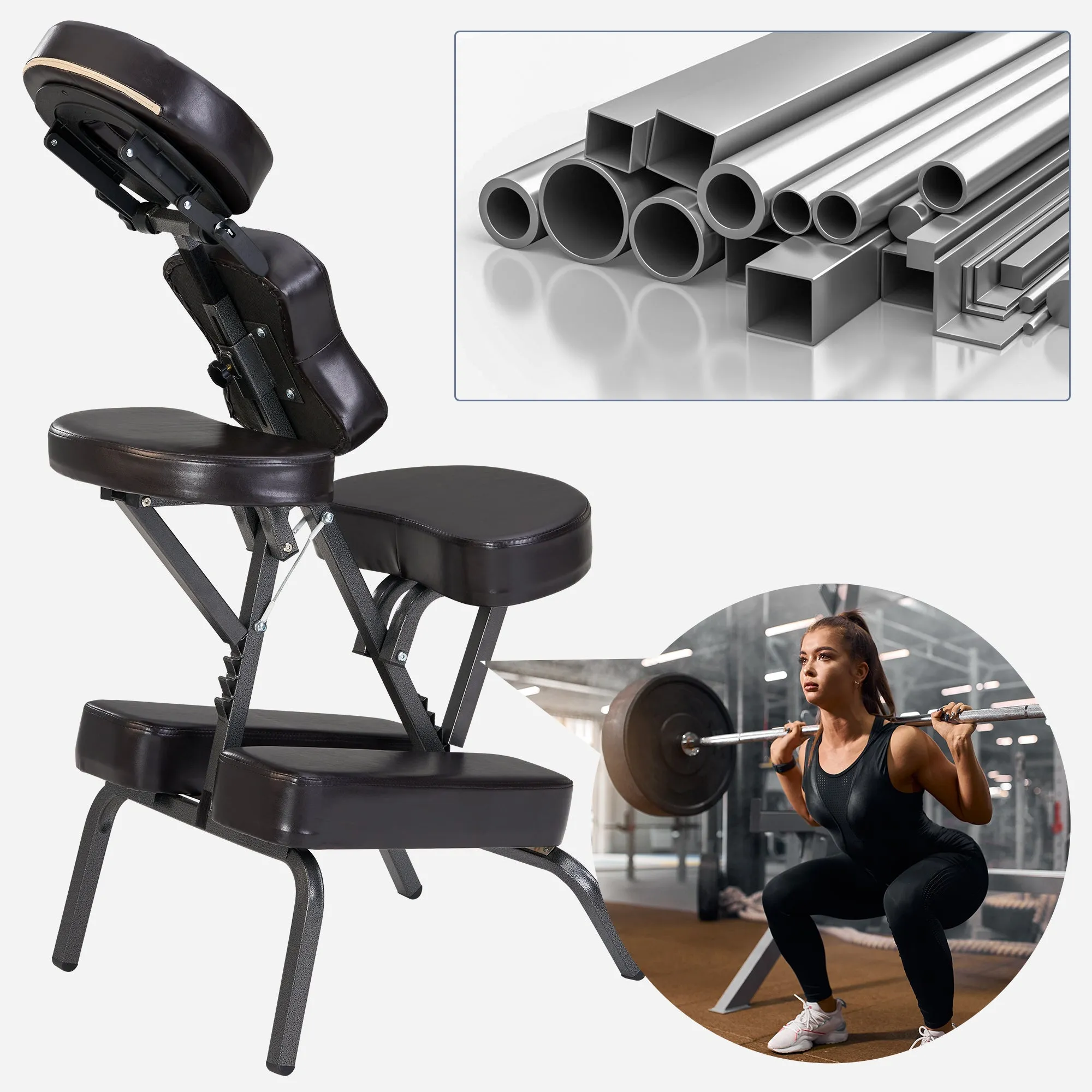 Master Massage - The BEDFORD Portable Massage Chair Package - Starter Chair, Coffee Luster