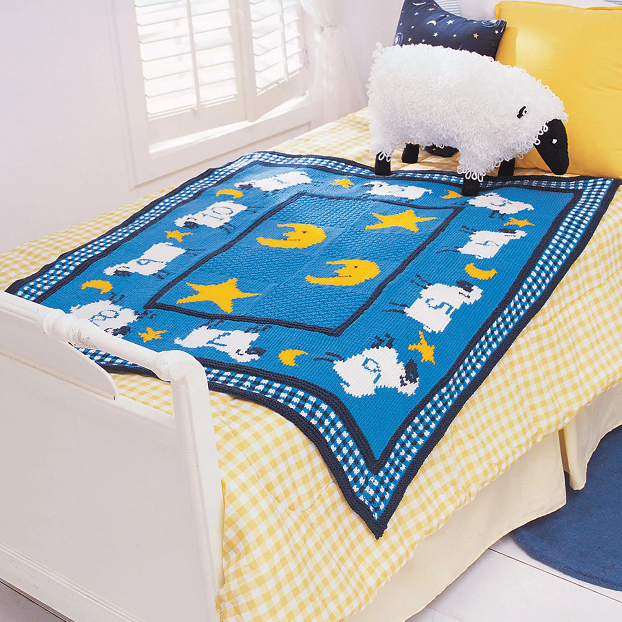 Patons Counting Sheep Knit Blanket