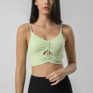 Pleated Hollow-Out Wholesale Crop Tank Tops Wholesale Activewear For St. Patrick'S Day