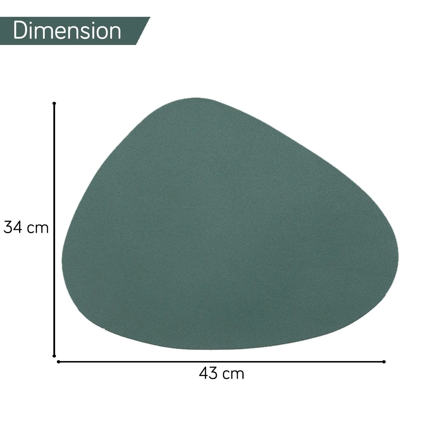 Premium Faux Leather Dining Table Mats, Juniper Green