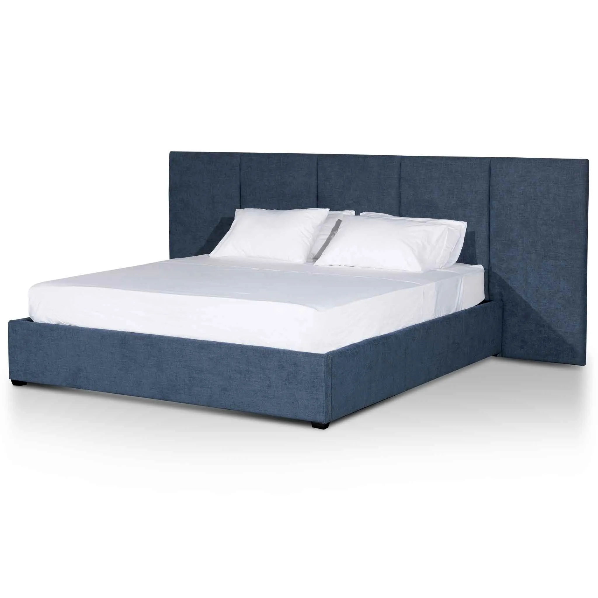 Queen Bed Frame - Navy Blue