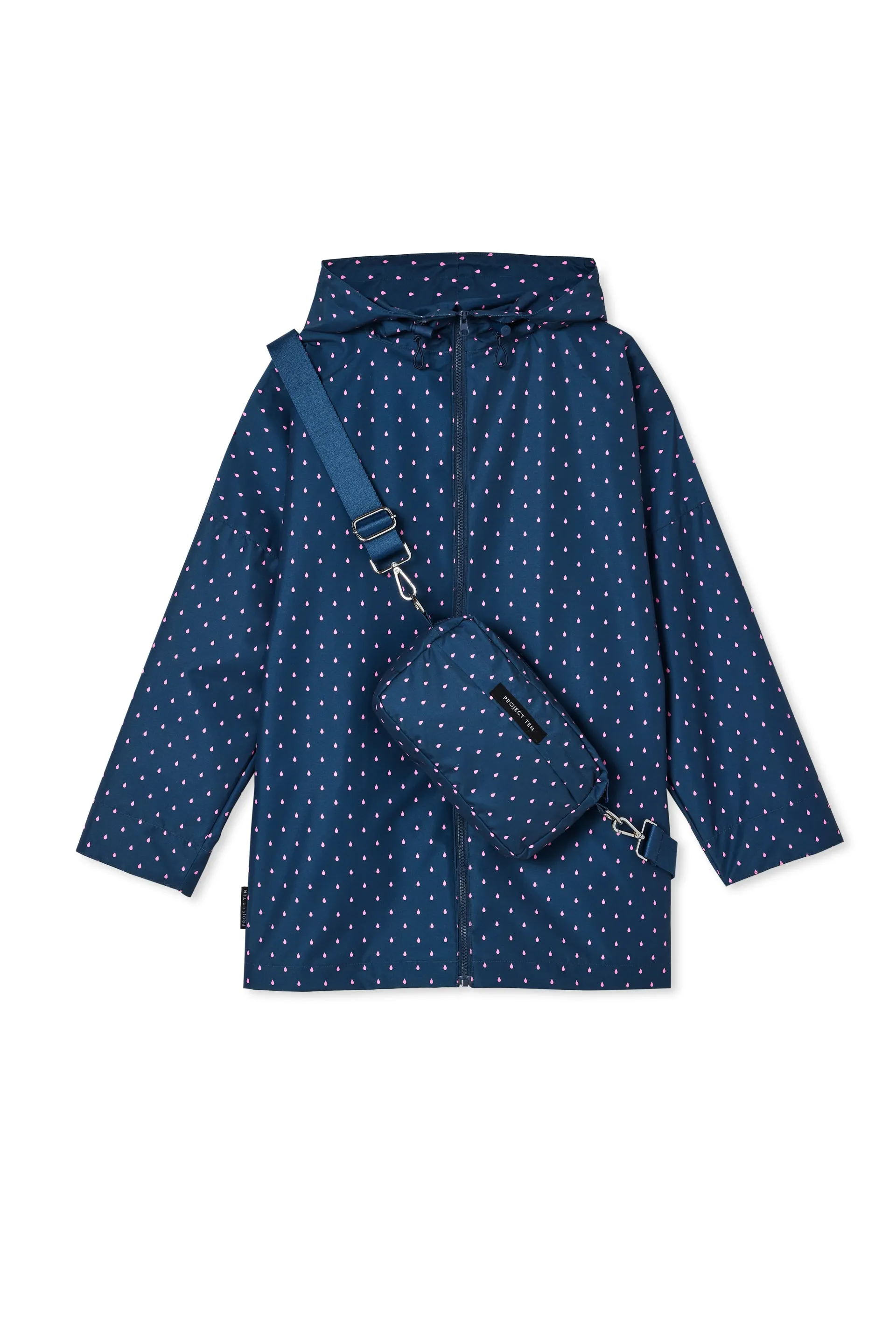 Raincoat in Cross Body Bag - Raindrop