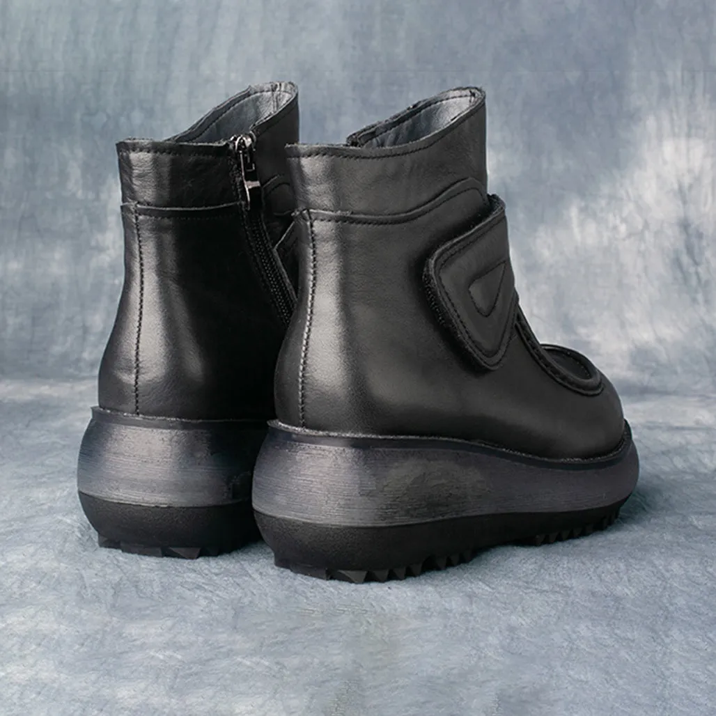 Retro Leather Comfortable Women Boots | Gift Shoes