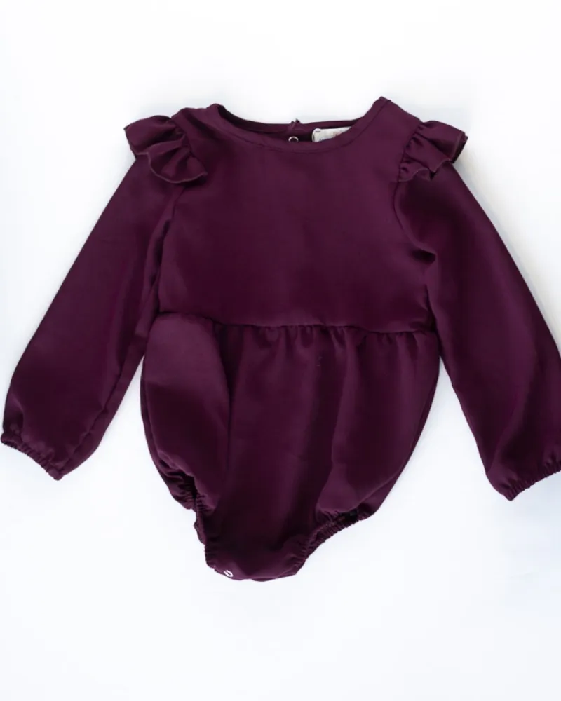 Rhodes Bubble Shorty Romper - Wine