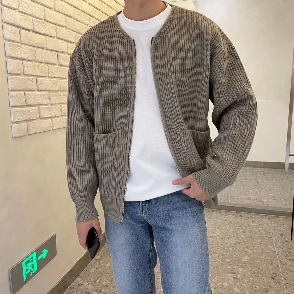 Samuel™ | Relaxed Fit Ribbed Knit Cardigan for Men