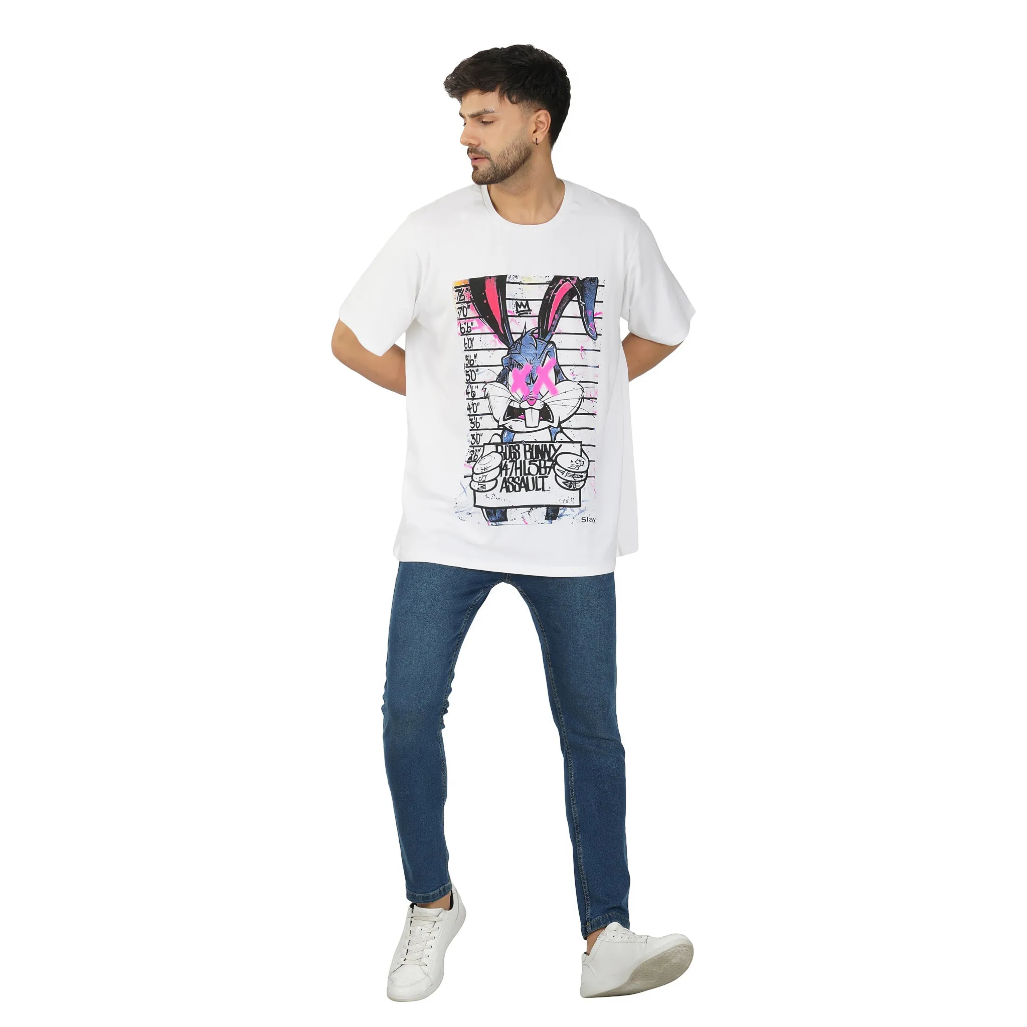 SLAY. Men's Bugs Bunny Oversized Drop shoulder T shirt