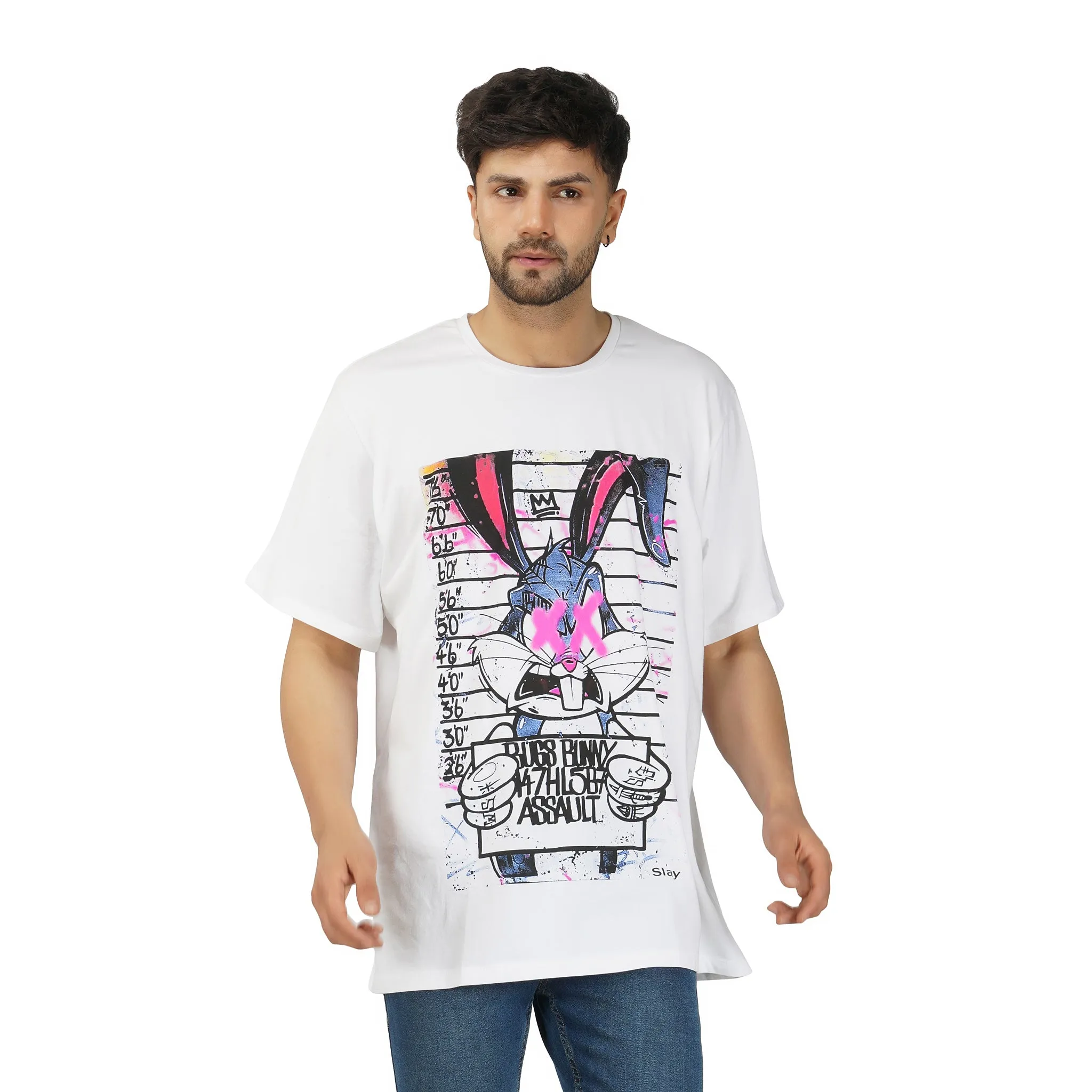 SLAY. Men's Bugs Bunny Oversized Drop shoulder T shirt