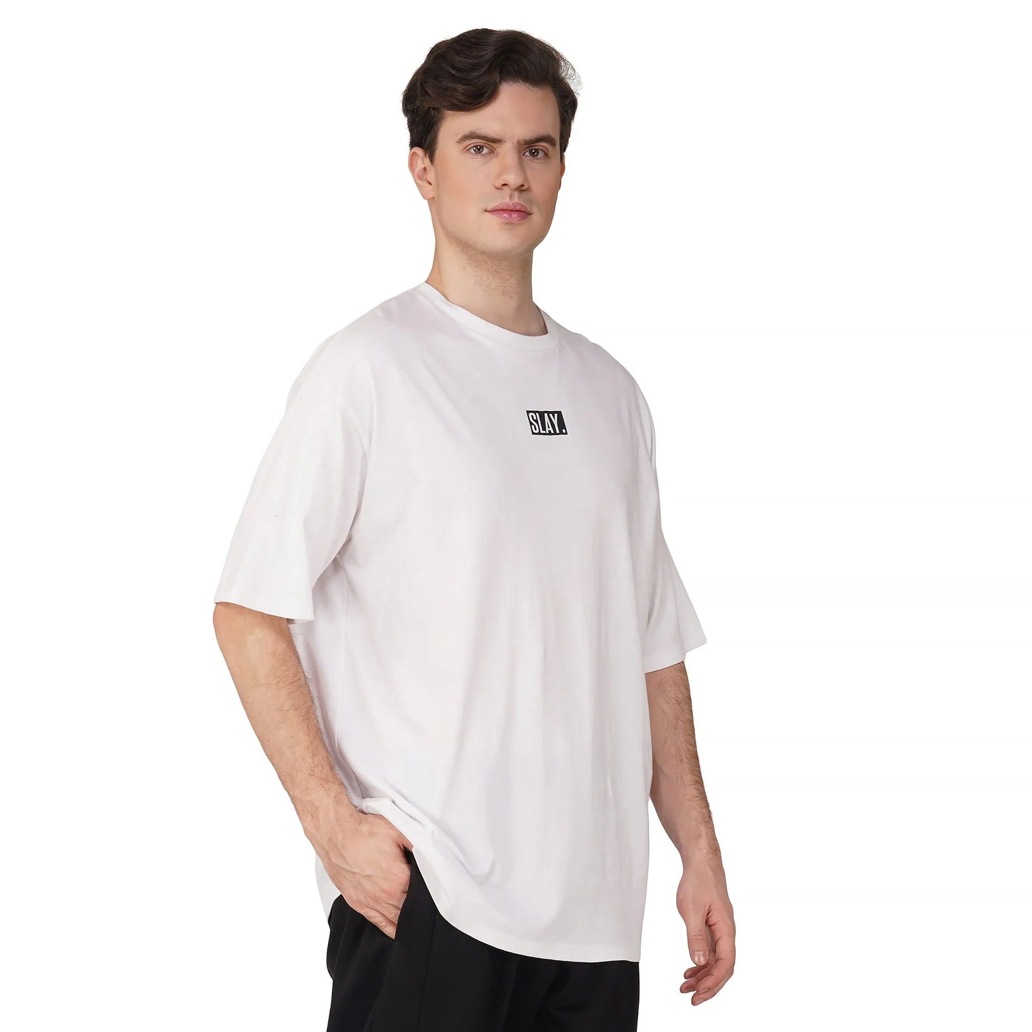 SLAY. Men's "No Pain No gain Shut Up & Train" Oversized T shirt