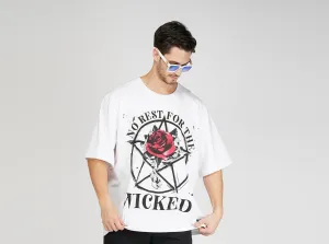 SLAY. Men's "No Rest for the WICKED" Oversized Drop Shoulder T Shirt