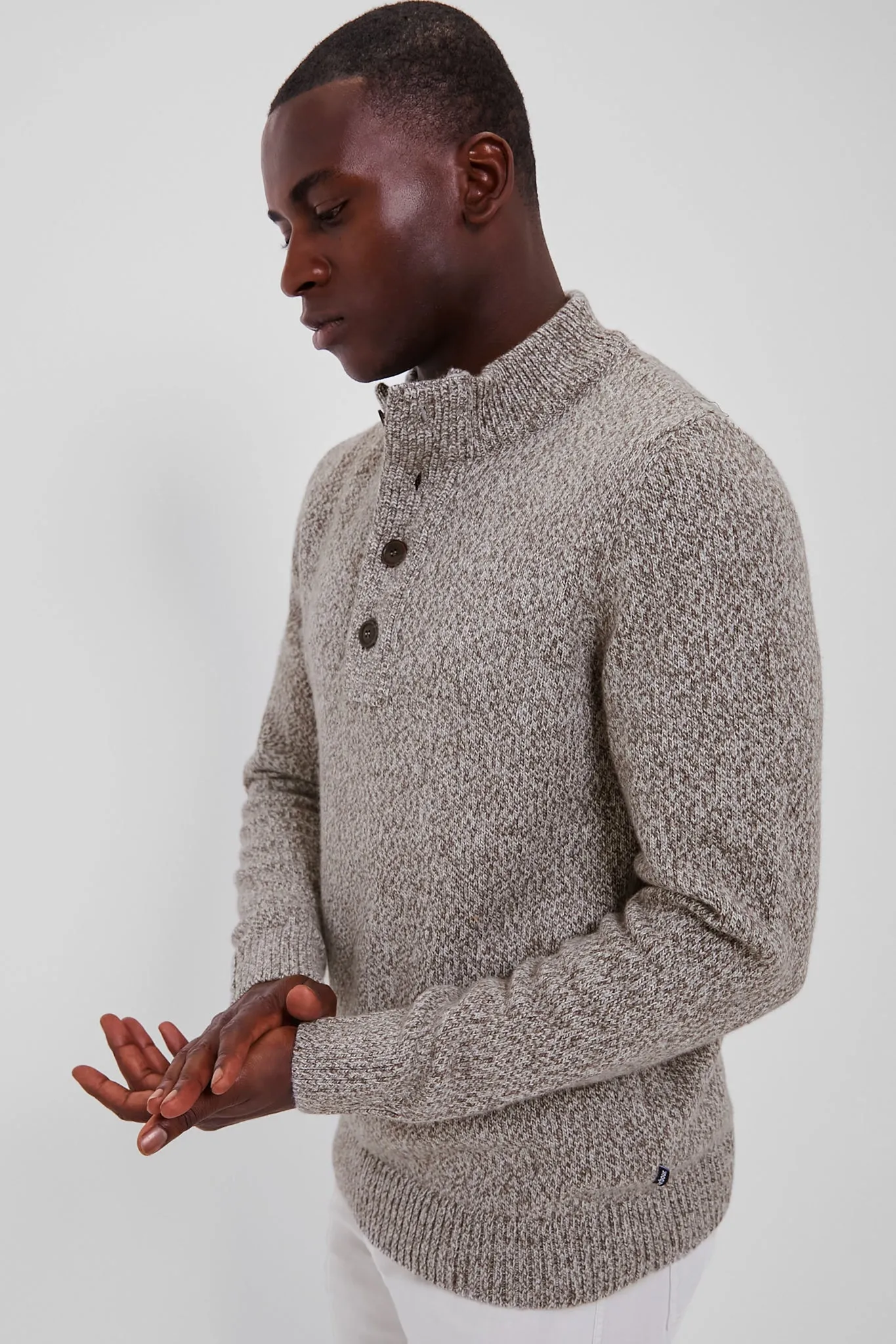 Stone Marl Sid Half Zip