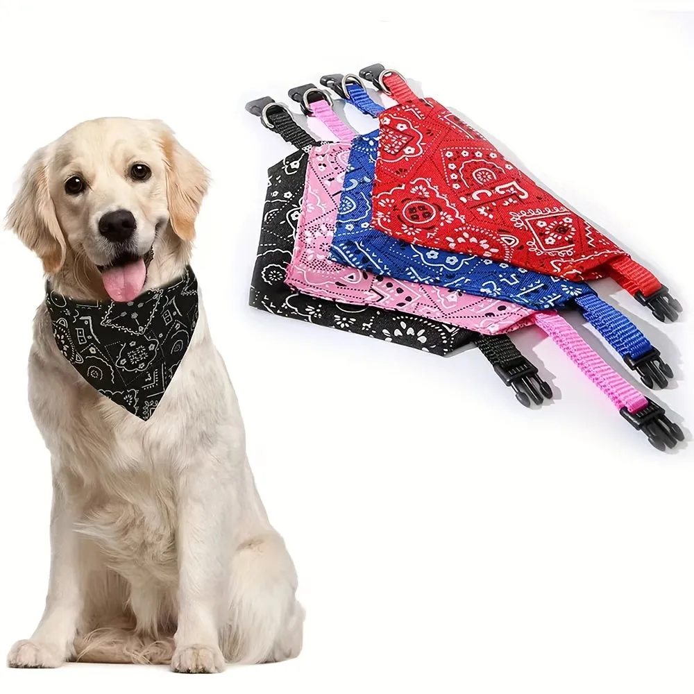 Stylish  Comfy Dog Bandanas Reversible  Adjustable Fit