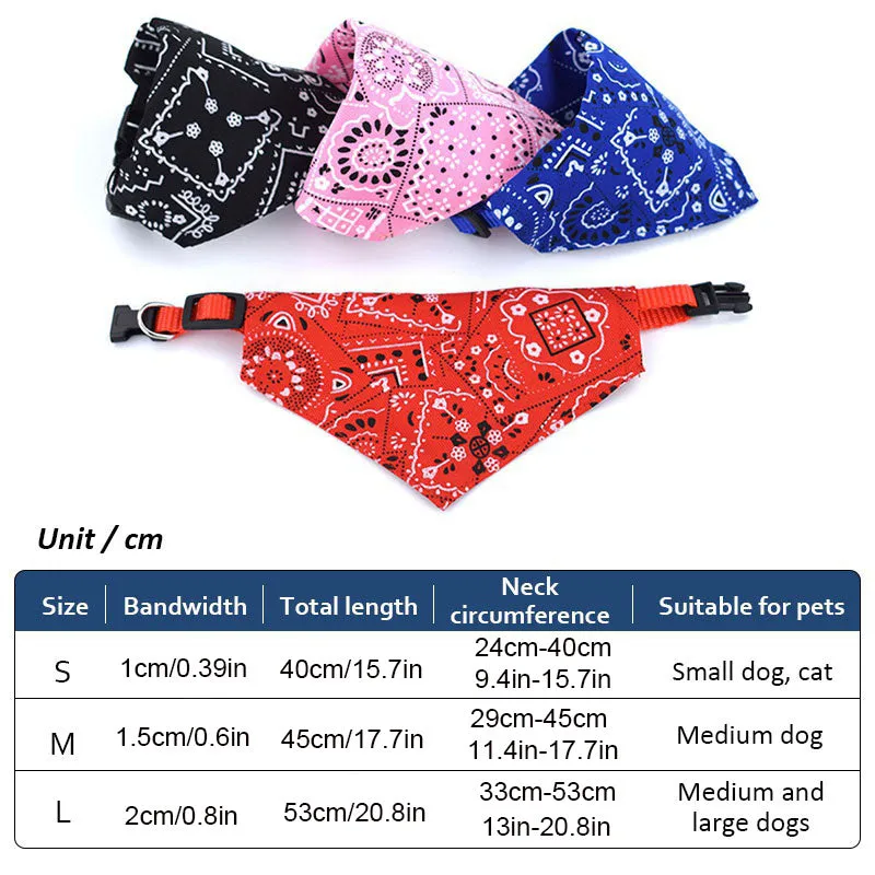 Stylish  Comfy Dog Bandanas Reversible  Adjustable Fit