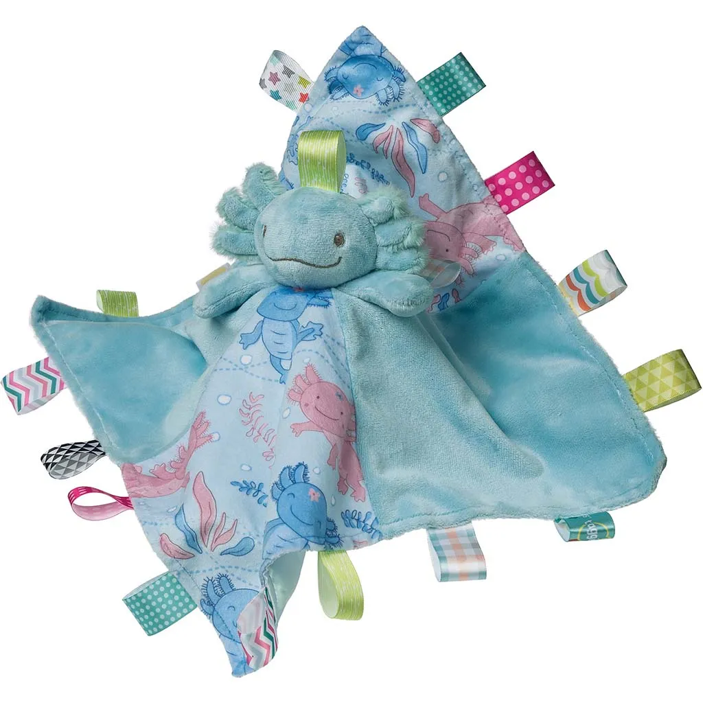 Taggies Fizzy Axolotl Character Blanket Aqua